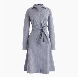 J. Crew Blue Striped Shirt Dress
